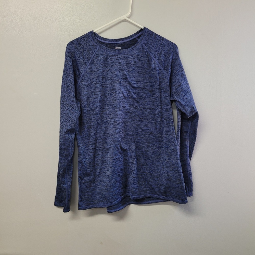 ClimateRight by Cuddl Duds Plush Warmth Blue Space Dye Sleep Shirt XL